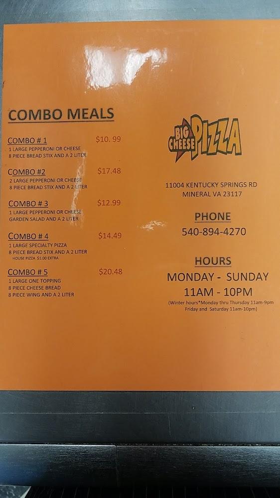Big Cheese Pizza Menu image 3